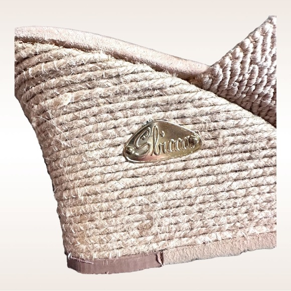 Sbicca Beige Woven Platform Heels - Picture 1 of 16